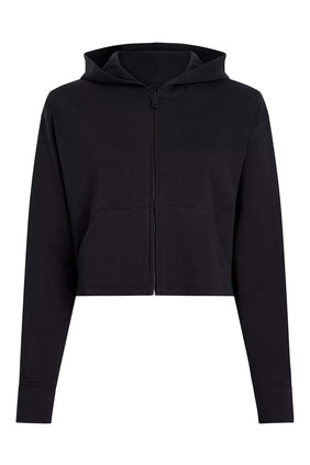 Kalın Fermuarlı Rahat Kapüşonlu Sweatshirt