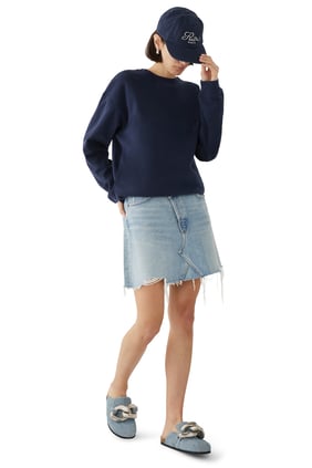 Ritz Unisex Tonal Logo Sweatshirt - Koyu Mavi