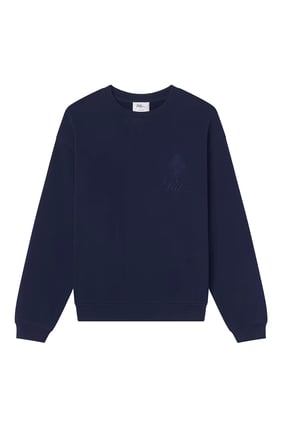Ritz Unisex Tonal Logo Sweatshirt - Koyu Mavi