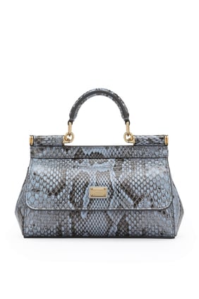 Küçük Sicilya Piton Derisi El Çantası