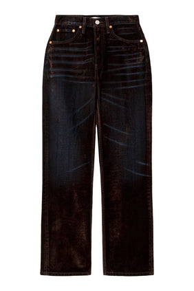 90'lar Yüksek Bel Rahat Denim Pantolon