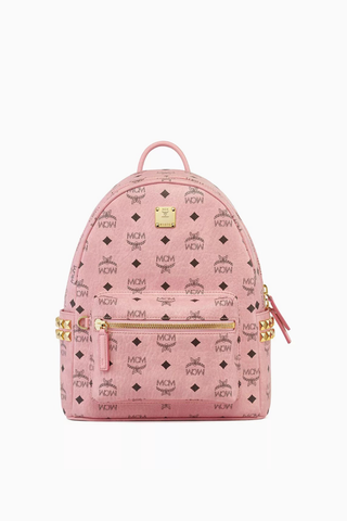 Small Stark Lüks Pudra Pembe Stud Detaylı Sırt Çantası