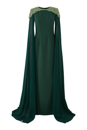 Boncuklu Omuz Elbisesi - Şık ve Zarif