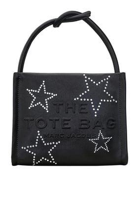 Yıldız Desenli Saten Mini Tote Çanta