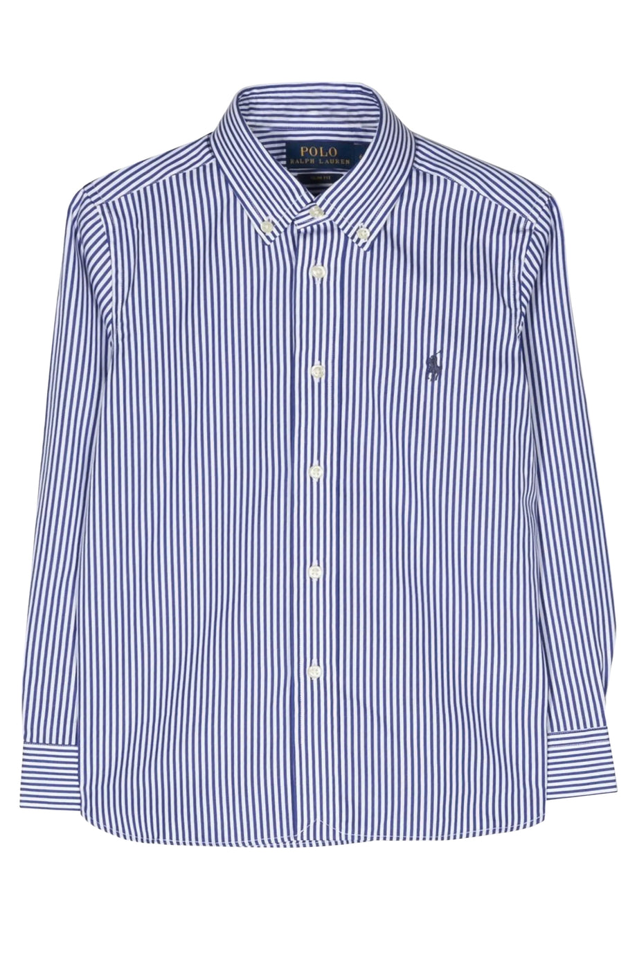 Çocuklar İçin Slim Fit Çizgili Pamuklu Gömlek