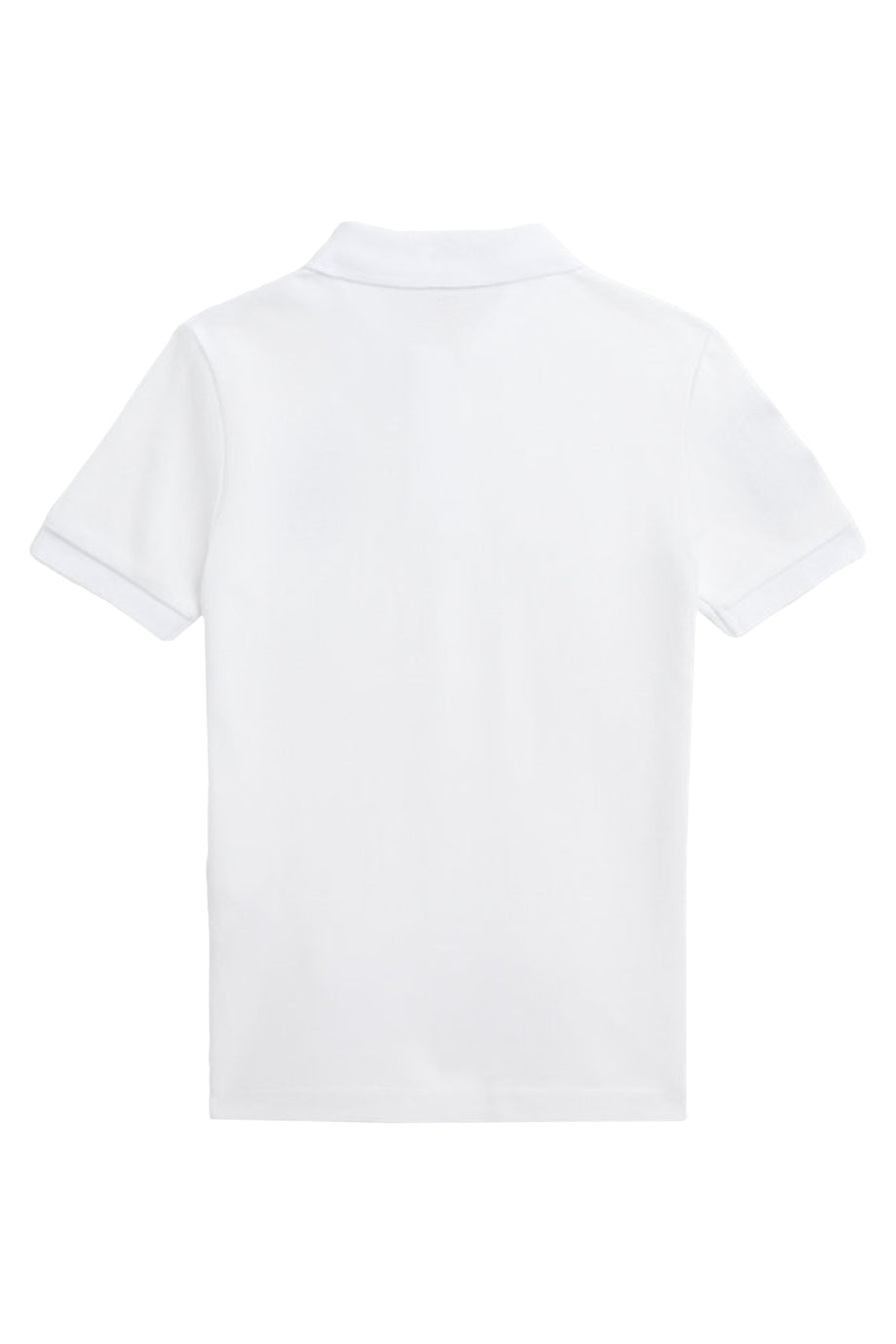 Çocuk Slim Fit Pamuklu Mesh Polo Tişört - BEYAZ