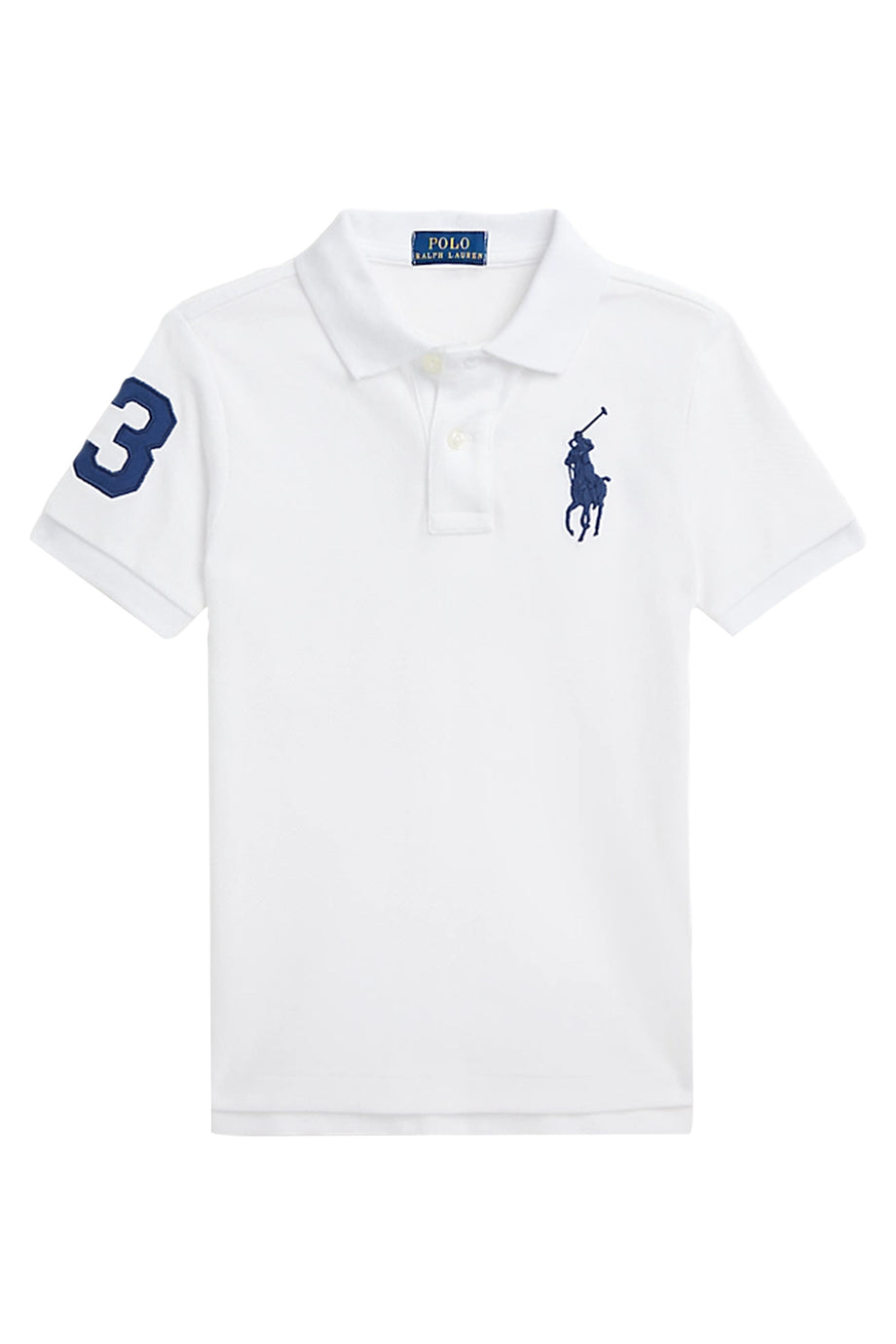 Çocuk Slim Fit Pamuklu Mesh Polo Tişört - BEYAZ