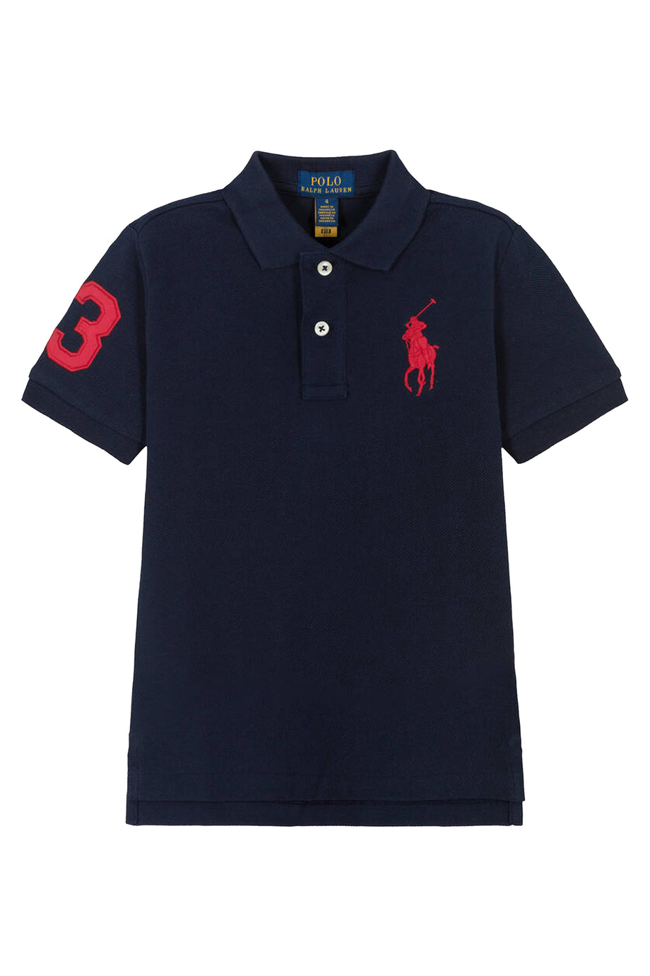 Çocuk Slim Fit Pamuklu Dantel Polo Tişört - Lacivert