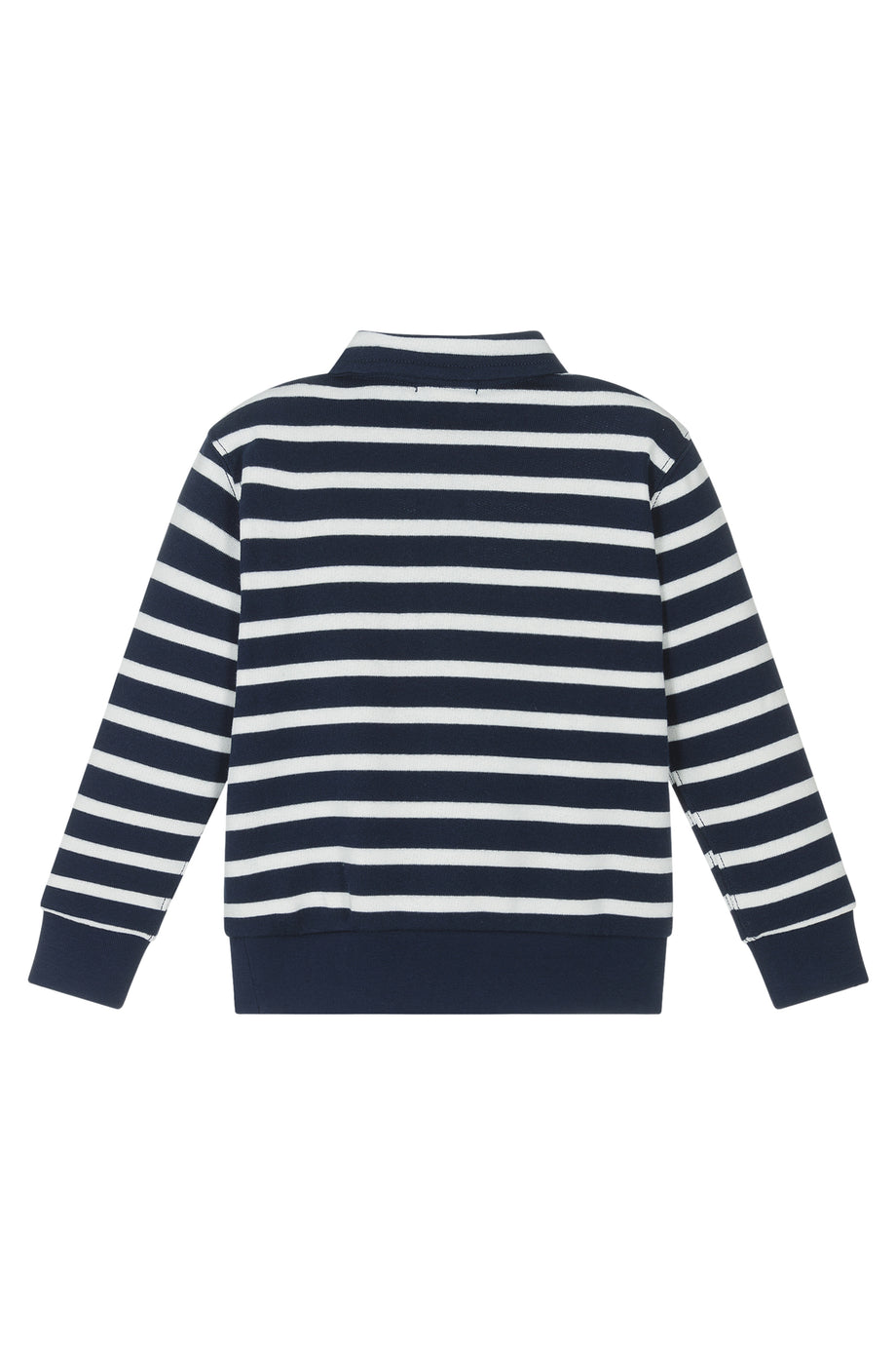 Çocuk Çizgili Fransız Terry Sweatshirt - Newport Navy/Paper White
