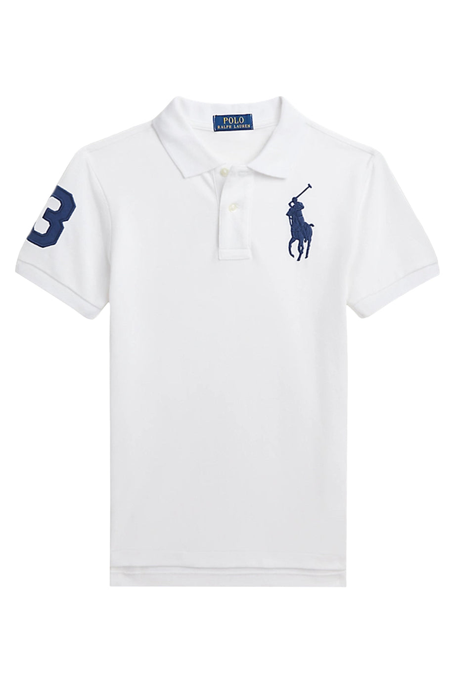 Çocuk Slim Fit Pamuklu Ağı Mesh Polo Tişört - BEYAZ