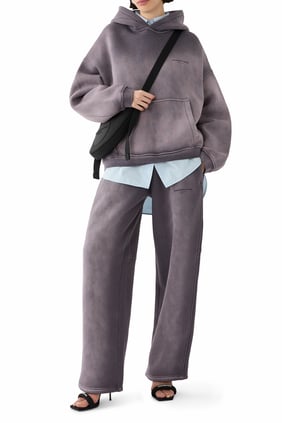 Kristal Hotfix Kapüşonlu Sweatshirt - Mor