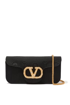 Loco Moiré Kumaş Clutch Çanta