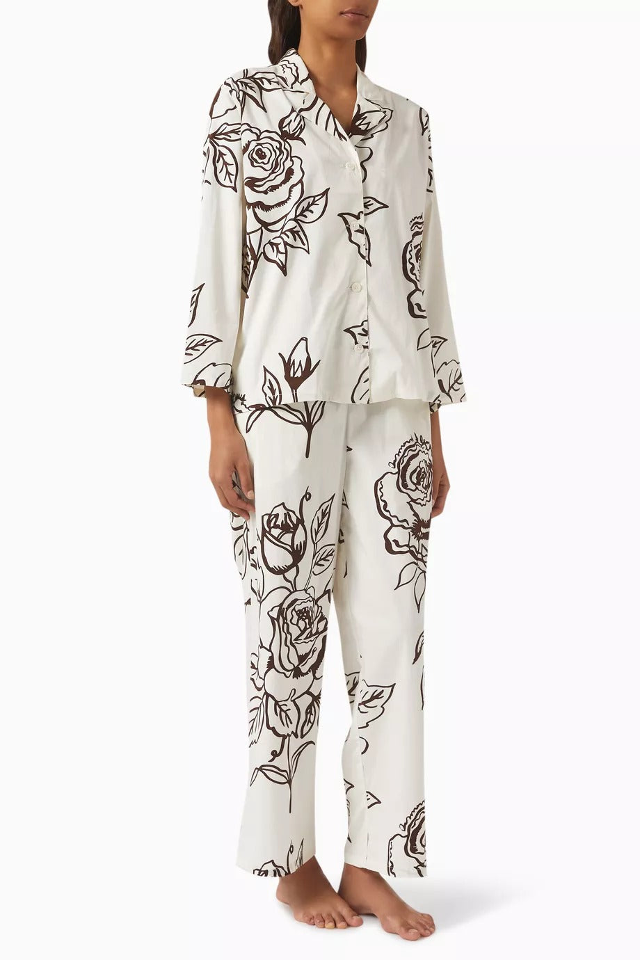 402 Pijama Takımı Gömlek & Pantolon Set, Cotton Stretch