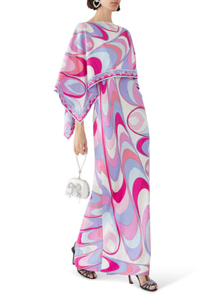 Pucci Onde-Print İpek Elbise