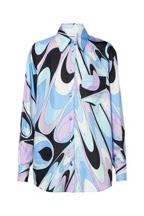 Pucci Onde-Print İpek Gömlek