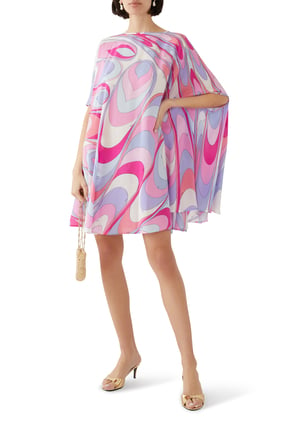 Onde Desenli İpek Kaftan
