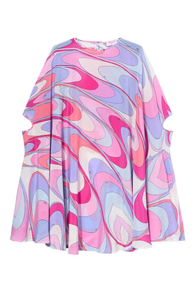 Onde Desenli İpek Kaftan