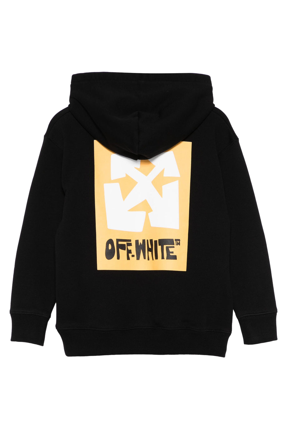 Çocuk Büyük Etiket Kapüşonlu Sweatshirt - Off-White