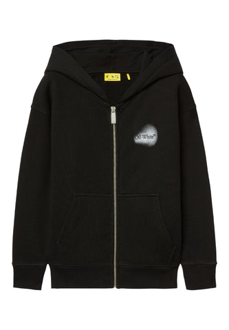Çocuklar için Spray Ok Fermuarlı Kapşonlu Sweatshirt