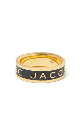 Marc Jacobs Logo Emaye Yüzük - Siyah