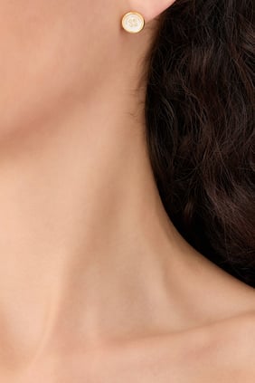 Marc Jacobs Buton Küpe - Beyaz