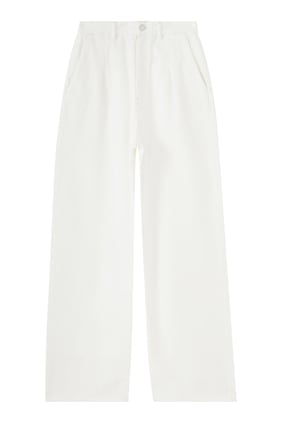 LouLou de Studio ATTU Geniş Paça Kot Pantolon - İvory