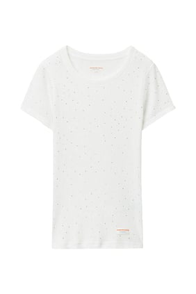 Alexander Wang Hot Fix Yuvarlak Yaka Tişört