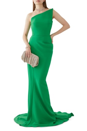 Tek Omuzlu Deniz Kızı Elbisesi