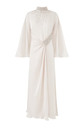 Zorya Yüksek Yaka Kristal Kaftan