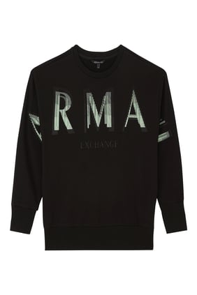 Armani Exchange Logo Kadın Sweatshirt - Siyah