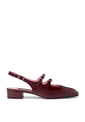 Pêche Patente Deri Slingback Mary Janes