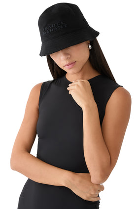 Haley Logo İşlemeli Bucket Şapka - Siyah