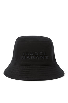 Haley Logo İşlemeli Bucket Şapka - Siyah