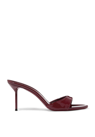 Lidia 70 Topuklu Mules - Bordo