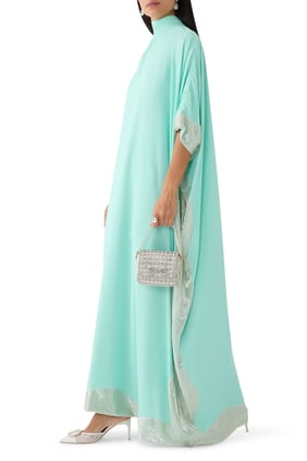 Asimetrik Nakışlı Kaftan