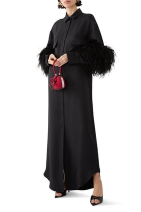 Bloomingdale's Özel Butonlu Kuşaklı Elbise - BLK