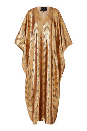 Metalik Chevron Kaftan - Şık ve Rahat Tasarım