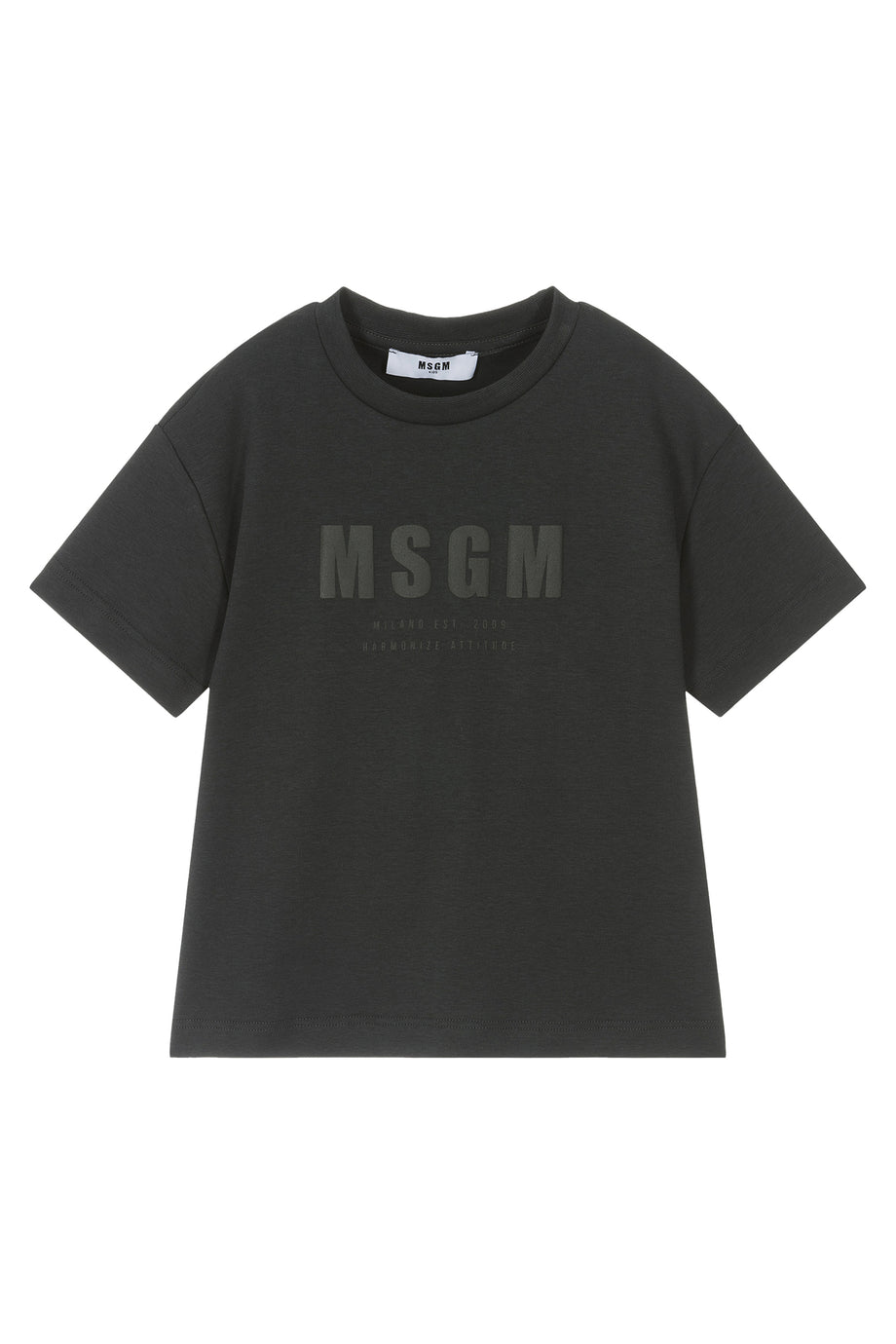 Çocuklar İçin Rahat ve Şık Interlock T-Shirt - Siyah