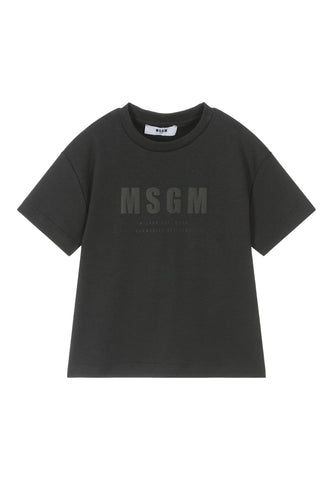 Çocuklar İçin Rahat ve Şık Interlock T-Shirt - Siyah