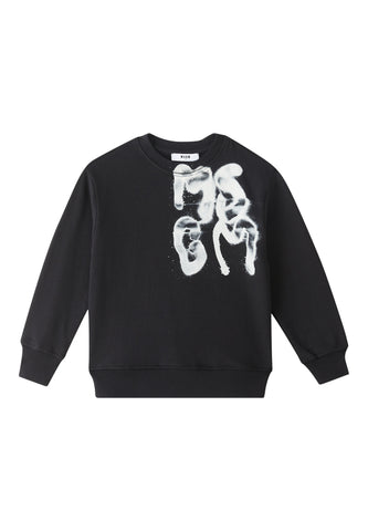 Çocuk Grafik Logo Pamuklu Sweatshirt - Moda