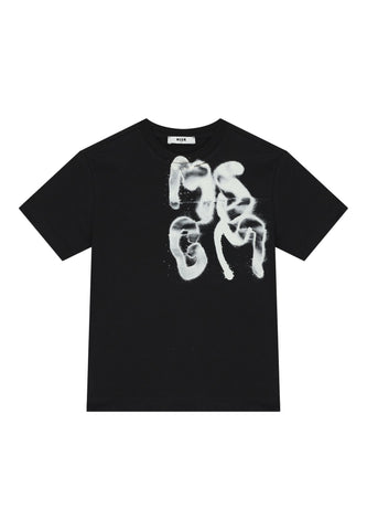 Çocuklar için Şık Logo Jersey Tişört - Siyah