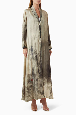 Modern İki Parçalı İpek Abaya Minimal Tasarım ve Şık Detaylarla Kadınlar İçin Ideal Seçim