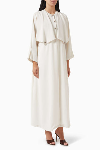 Şık Georgette Kapak Abaya Modern Kesim ile Geleneksel Şıklığı Yansıtıyor