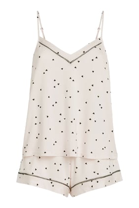 Fiona İkili V Yaka Atlet ve Şort Pijama Takımı