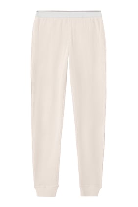 Kristal Hotfix Waffle Dokulu Pembe Jogger Pantolon