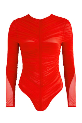 Dikiş Detaylı Bodysuit - Şık ve Çarpıcı