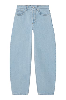 Bağcıklı Geniş Paça Kot Pantolon