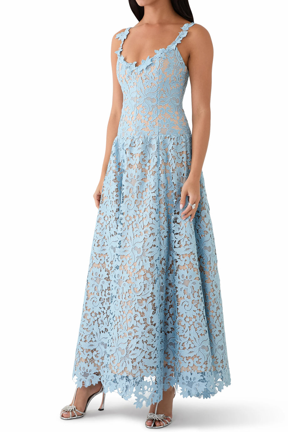 Anabella Drop Waist Elbise Zarif ve Kadınsı Midi Tasarım