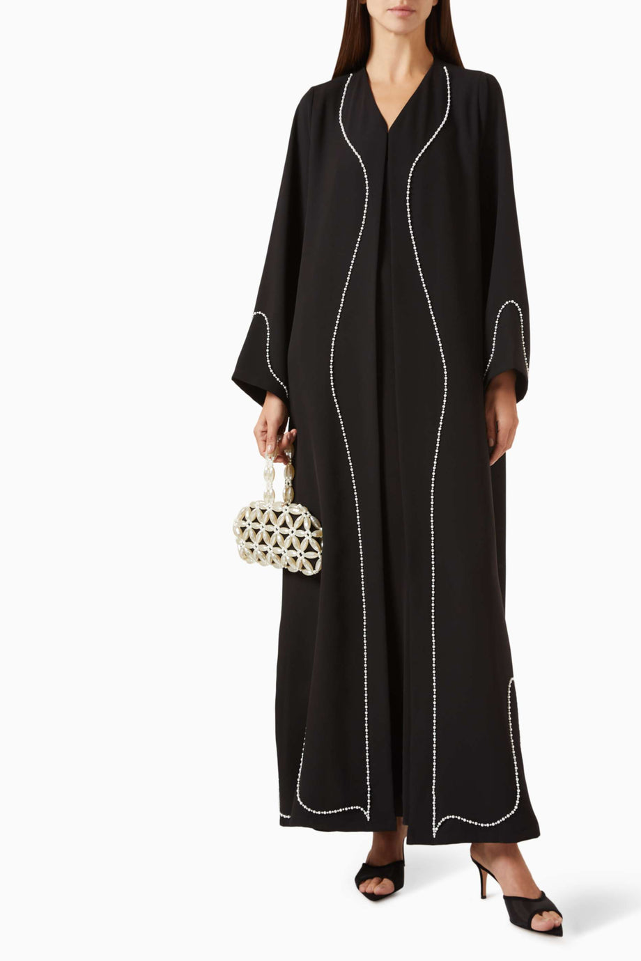 Şık Ve Konforlu Pearl İşlemeli Abaya Akşam Davetleri İçin İdeal Tasarım