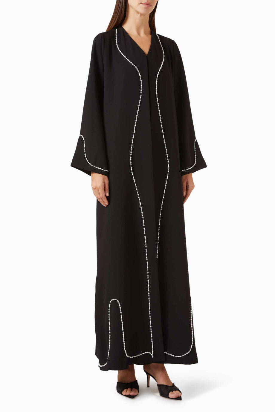 Şık Ve Konforlu Pearl İşlemeli Abaya Akşam Davetleri İçin İdeal Tasarım